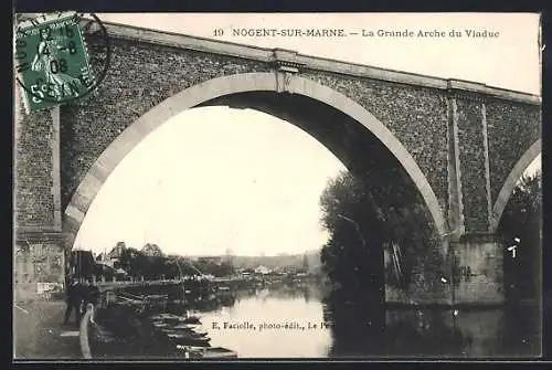 AK Nogent-sur-Marne, La Grande Arche du Viaduc
