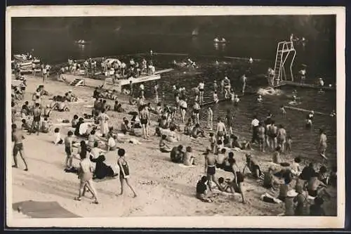 AK Champigny, La Plage, Les Plongeoirs et les Bains
