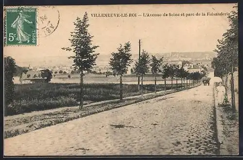 AK Villeneuve-le-Roi, L`Avenue de Seine et parc de la Faisanderie