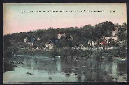 AK La Varenne, Les Bords de la Marne à Champigny