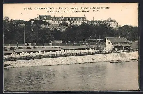 AK Charenton, Panorama du Château de Conflans et du Couvent du Sacré-Coeur