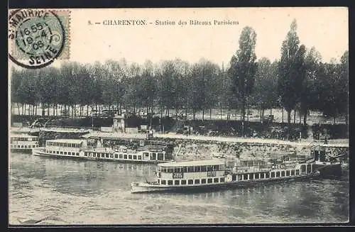 AK Charenton, Station des Bâteaux Parisiens
