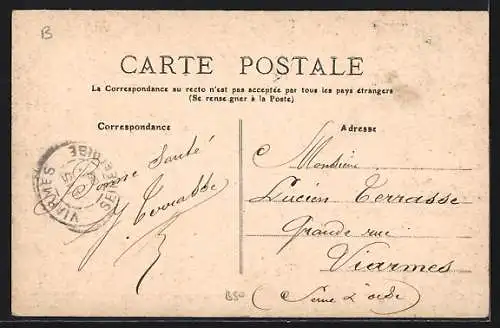 AK Bry-sur-Marne, Bords de Marne à la passerelle