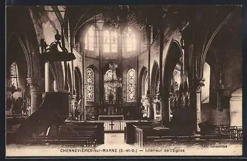 AK Chennevières-sur-Marne, Intérieur de l`Église