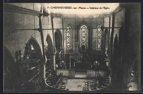 AK Chennevières-sur-Marne, Intérieur de l`Église