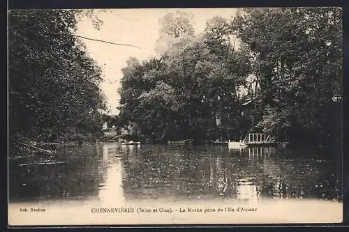 AK Chennevières, La Marne prise de l`Île d`Amour