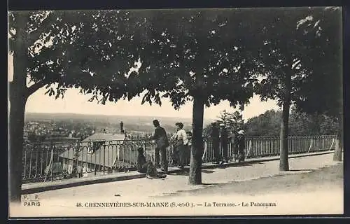 AK Chennevières-sur-Marne, La Terrasse, Le Panorama