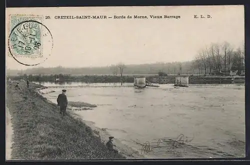 AK Creteil-Saint-Maur, Bords de Marne, Vieux Barrage