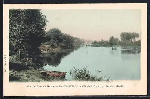 AK Joinville à Champigny, Le Tour de Marne par la rive droite