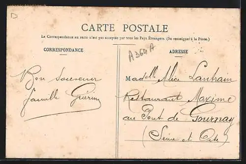 AK Joinville-le-Pont, La Route de la Brie avec calèche et arbres alignés