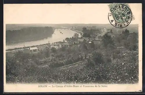 AK Ablon, Le Coteau d`Athis-Mons et Panorama de la Seine