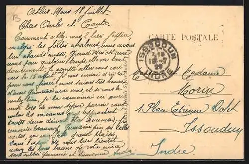 AK Ablon, Route d`Athis en perspective arborée