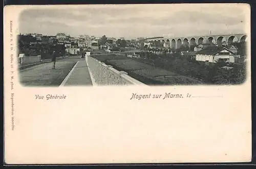 AK Nogent-sur-Marne, Vue générale avec viaduc et paysages urbains