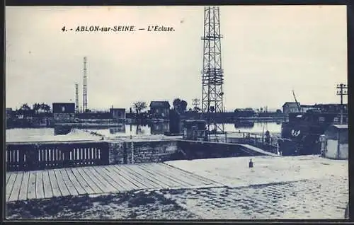 AK Ablon-sur-Seine, L`Écluse
