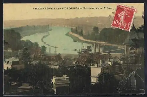 AK Villeneuve-Saint-Georges, Panorama sur Ablon