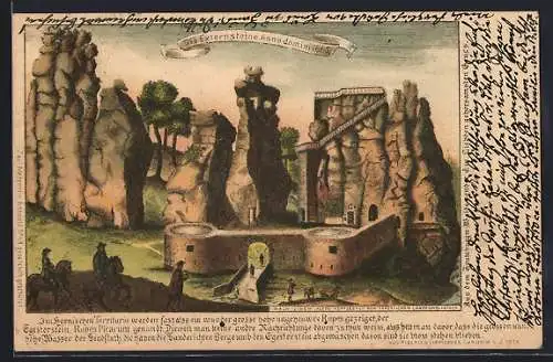AK Horn / Teutoburger Wald, Die Externsteine Anno Domini 1665