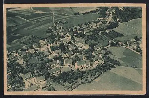 AK Markt Wald, Totalansicht vom Flugzeug aus