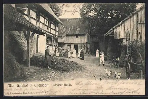 AK Ullersdorf, Alter Gutshof in der Dresdner Heide