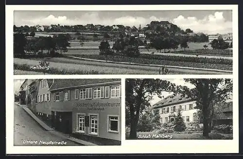 AK Mahlberg / Bad Münstereifel, Hauptstrasse, Bäckerei Karl Friedrich, Schloss Mahlberg