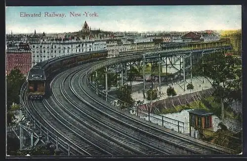 AK New York, NY, Elevated Railway