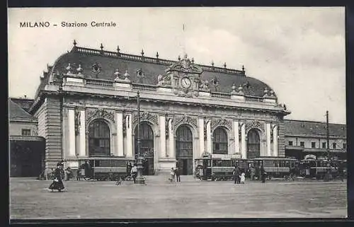 AK Mailand, Blick auf den Hauptbahnhof
