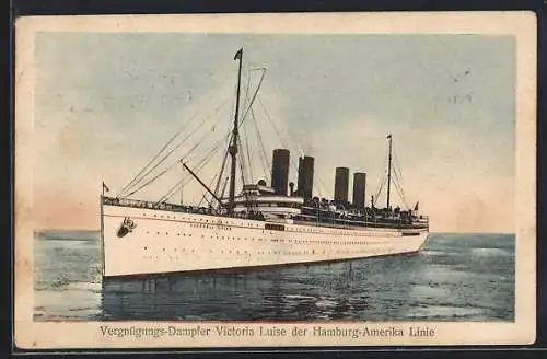 AK Vergnügungs-Dampfer Victoria Luise der Hamburg-Amerika Linie