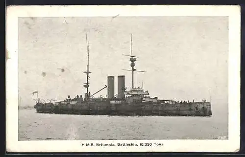 AK HMS Britannia auf See