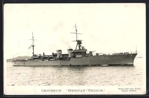 AK Croiseur Duguay-Trouin in Fahrt