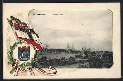 AK Wilhelmshaven, Kriegsschiffe liegen im Kriegshafen