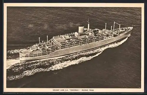 AK Passagierschiff RMS Oronsay von oben, Orient Line