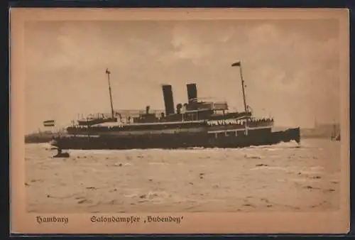 AK Hamburg, Salondampfer Bubendey im Hafen