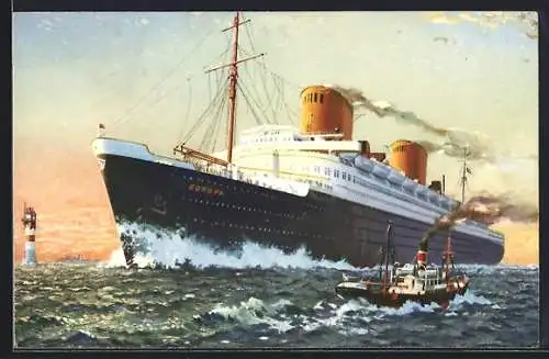 AK Dampfer Europa des Norddeutschen Lloyd