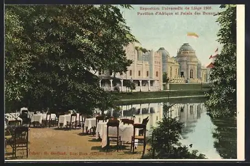 AK Liége, Exposition Universelle 1905, Pavillon d`Afrique et Palais des Beaux-Arts