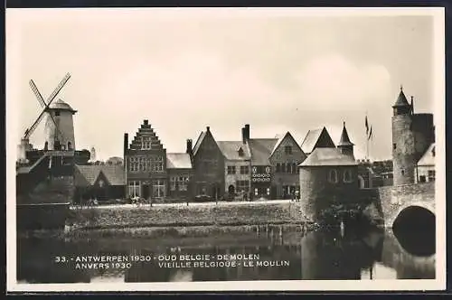 AK Anvers, Wereldtentoonstelling 1930, Vieille Belgique, le Moulin