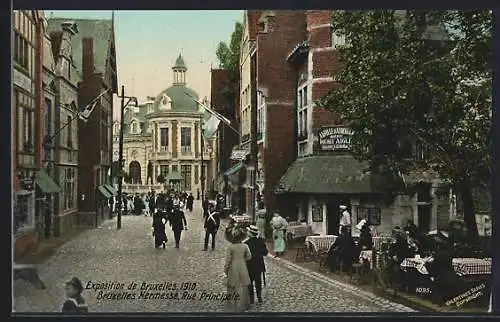 AK Bruxelles, Exposition 1910, Kermesse, Rue Principale