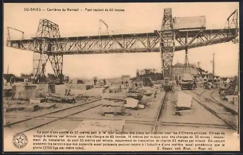 AK Soignies, Carrières du Hainaut, Pont roulant de 60 tonnes