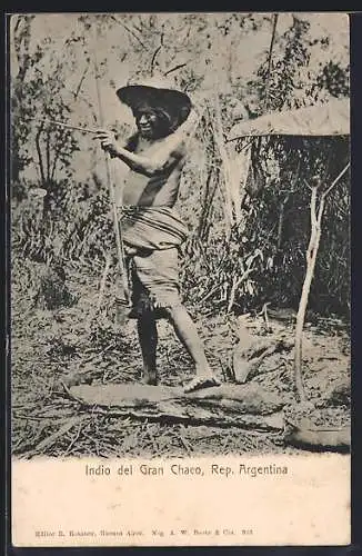 AK Argentinien, Indio del Gran Chaco