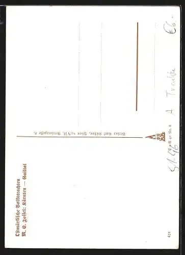 Künstler-AK Gailtal, Paar in Kärntner Tracht