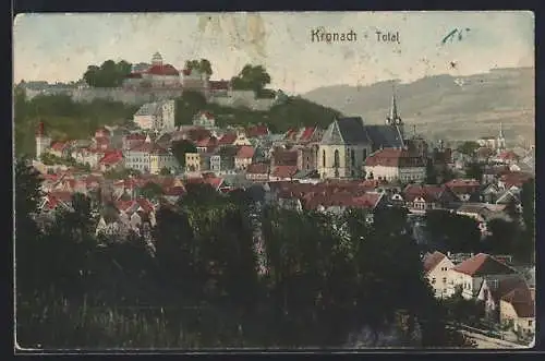 AK Kronach / Bayern, Ortsansicht mit Burg