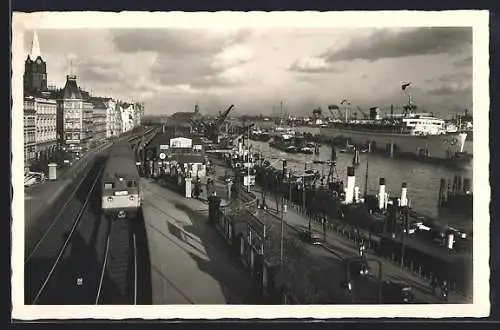 AK Hamburg, Blick auf den Hafen