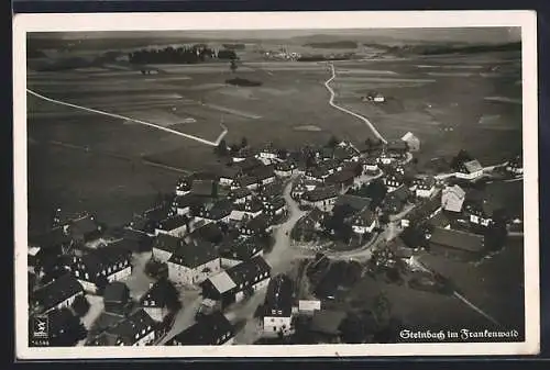 AK Steinbach / Wald, Fliegeraufnahme des Ortes