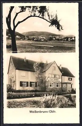 AK Weissenbrunn / Kronach, Gasthaus-Pension Haus Ruhrstein K. Heublein, Ortsansicht