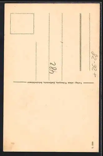 Steindruck-AK Staffelstein / Mainthal, Rathaus mit Strassenpartie