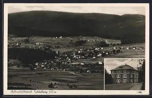 AK Fichtelberg / Fichtelgebirge, Gasthof und Pension Anton Reichenberger, Panorama