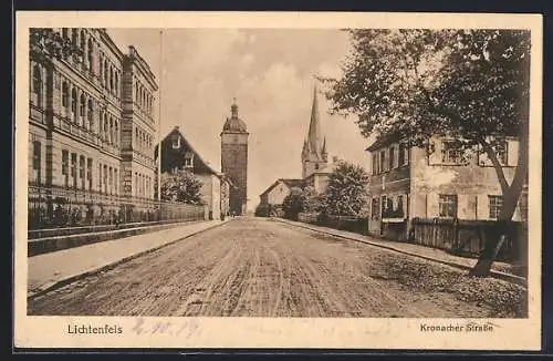 AK Lichtenfels / Mainthal, Blick in die Kronacher Strasse