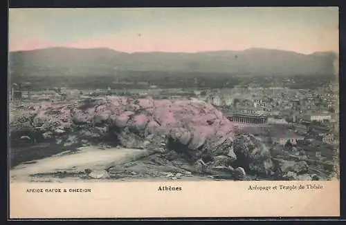 AK Athènes, Aréopage et Temple de Thésée