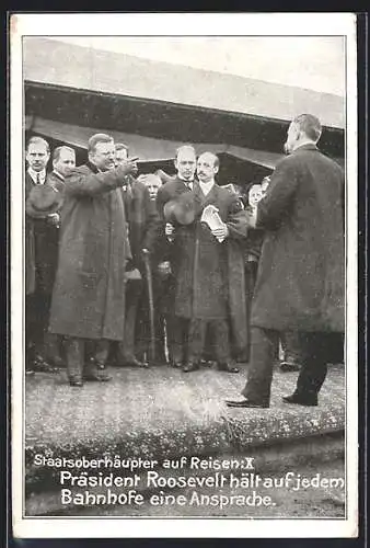 AK Präsident der USA, Roosevelt hält Ansprache