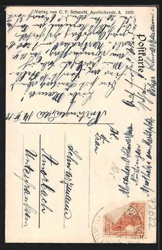 AK Nürtingen, Strassenpartie mit Blockturm