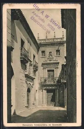AK Barcelona, Exposicion Internacional, Ausstellung-Rue de la Conquista