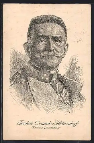 Künstler-AK Freiherr Conrad v. Hötzendorf, Oesterr.-ung. Generalstabschef